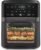 Chefman Air Fryer 6-in-1, XL 14-Quart Multifunctional Airfryer with Touchscreen Controls, Rotisserie, Food Dehydrator, Convection Oven, Bake, Broil, and Reheat Functions, Windowed Door – Black