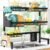 Sakugi Over The Sink Dish Drying Rack – Adjustable 3 Tier XX-Large Capacity Stainless Steel Drainer with Cutlery & Utensil Holders, Kitchen Storage & Organization, 31.5″-39.5″L x 12″W x 30.5″H, Black
