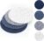 SHACOS 8 Inches Trivets for Hot Dishes, 4 Pieces | Cotton Trivets Mats for Kitchen, Hot Pads for Countertops and Table, Heat-Resistant Pot Holders for Hot Pots and Pans, Blue