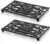 Fasmov 2 Pack Rectangle Cast Iron Trivet, 9.4 x 6.2 Inch Heat Resistant Trivet for Hot Dish Pot Pan Plate Teapot, Decorative Trivet with Rubber Feet, Pot Holders for Kitchen Dining Countertop Table