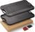 Overmont Reversible Cast Iron Grill – 17″ x 9.8″ Dual-Sided Griddle Pan | Pre-Seasoned Griddle Double Burner Cookware with Handles, for Gas Grill Stovetop Oven Campfire Camping BBQ, Scrapers Included