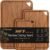 Bamboo Cutting Board for Kitchen, 3-Piece Wooden Cutting Board Set with Juice Grooves, Side Handles, Non-Slip Mats, Reversible Boards for Meat, Vegetables, Fruit, Kitchen Gift