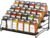 BOIVSHI 4 Tier Spice Rack for Cabinet, Spice Rack Organizer, Depth Adjustable Spice Holder for Countertop, Cupboard, Pantry, Seasoning Shelf, Metal, Black (1 Pack)