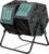 East Oak Dual Chamber Outdoor Compost Tumbler, 2 × 18.5 Gallon Compost Bin, Rotating Composter with Aeration and Locking System for Garden, Kitchen, Yard