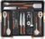 Large Utensil Drawer Organizer Expandable Silverware Organizer for Kitchen Drawer Adjustable Cooking Utensil Holder Cutlery Flatware Tray Spatula Tools Gadgets Storage Dividers Plastic Black
