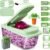 Vegetable Chopper, 16-in-1 Mandoline Slicer Dicer Grater Spiralizer with Container, 8 Stainless Steel Blades for Onion Salad Salsa Meal Prep