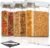 Vtopmart Cereal Containers Set, 3 PCS, 135.2oz/4L | Airtight Food Storage Container, Flip-Top Lids, Plastic Organizer Dispenser, Kitchen, Pantry Organization