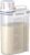 Asvel 7509 Rice Container Bin with Pour Spout Plastic Clear 2KG（White）