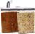 Felli Cereal Container Storage Airtight Holds 32 oz Family Size Breakfast Box with Flip Top Lid, Stackable Acrylic Dry Food Dispenser, Protein Granola Oats Grains, Crunch Keeper (Large 4.1Qt – 2pk)