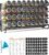SpaceAid Spice Rack Organizer with 36 Spice Jars, 386 Spice Labels, Chalk Marker and Funnel Set for Cabinet, Countertop, Pantry, Cupboard or Door & Wall Mount – 36 Jars, 17.2″ W × 10.8″ H, Black