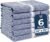 Lane Linen Kitchen Towel Set, 6 Pack 100% Cotton Hand Towels for Kitchen, Dish Towels for Drying Dishes, Lint Free, 14″x25″, Good for Cleaning Windows, Ceramic Surface, Glass Stovetops – Blue Chambray