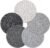 7 Inch Trivets for Hot Dishes, Pot Holders for Kitchen, Hot Pads, Coasters | 5 Pcs, Heat Resistant, 100% Pure Cotton Thread Weave, Hot Mats for Countertop and Table, Kitchen Essentials, Home Decor, Gray
