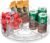 Oizeir Lazy Susan Turntable – Clear Acrylic, Removable Sections, Rotates 360 Degrees. Easily Organize Your Fridge, Cabinet or Counter. Great Carousel Storage for Food, Spices, Cosmetics. (4-Sections)