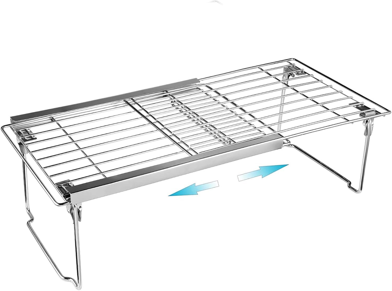 Orgneas Expandable Freezer Shelf, 15.8″-22″ Adjustable Cooler Shelf Organizer, Thickened Heavy Duty Cabinet Shelf Organizer and Storage for Kitchen Pantry Refrigerator and Cooler