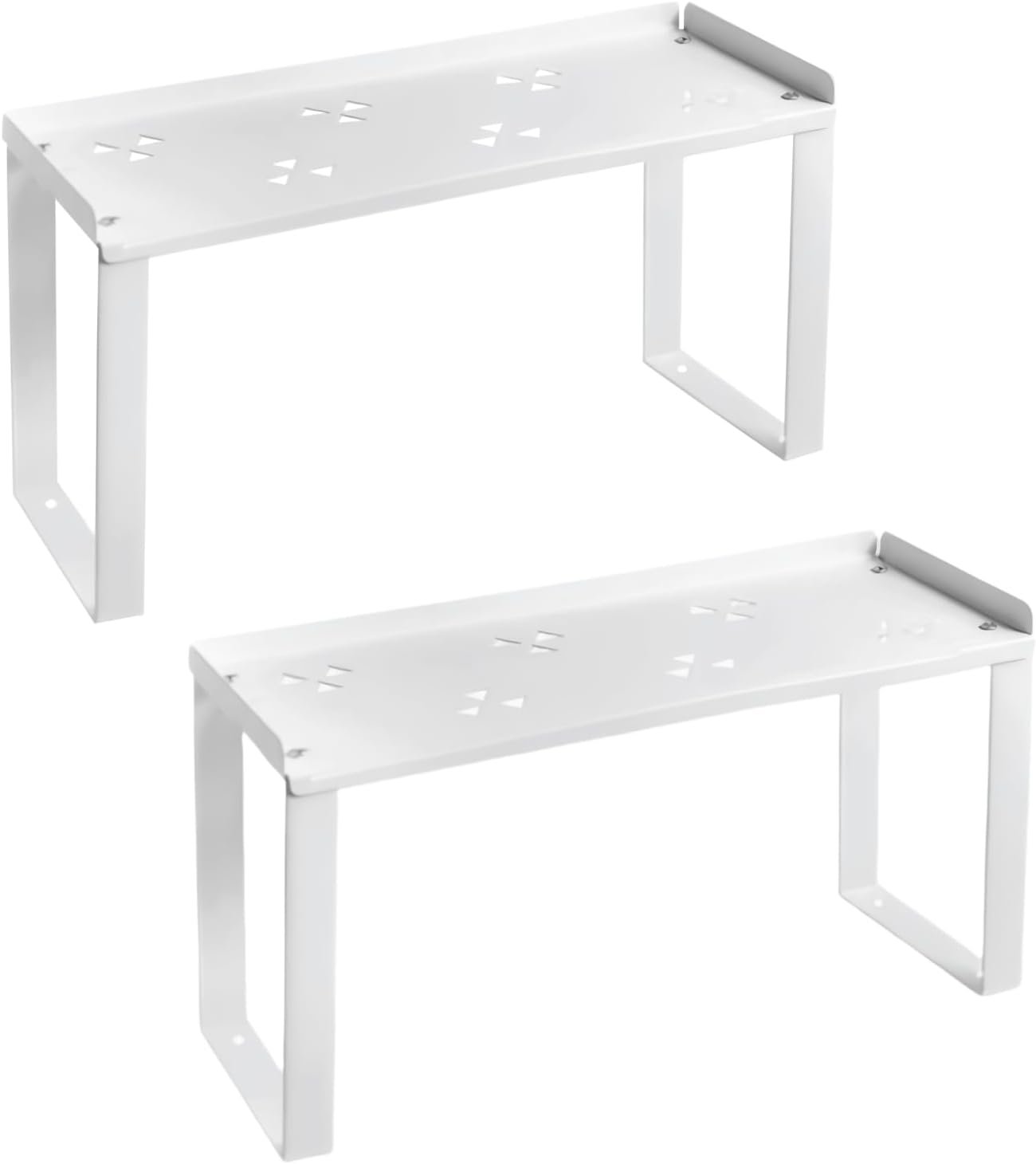 2 Pack Metal Kitchen Storage Shelves Countertop Organizers, Shelf Risers, Stackable,Spice Rack