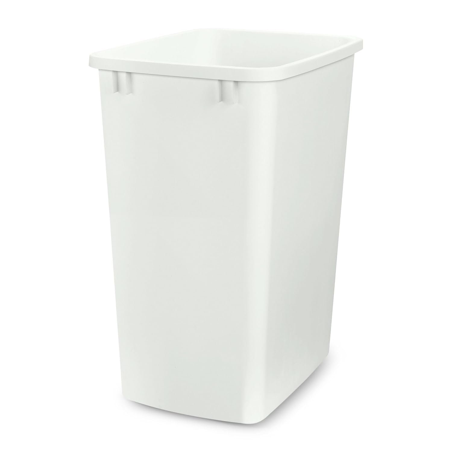 Rev-A-Shelf Double Pullout Garbage Trash Cans for Kitchen Cabinets, 35 Qt | Replacement Large Capacity Waste/ Recycling Bins for Kitchen Cabinet Pullouts, White, RV-35-52