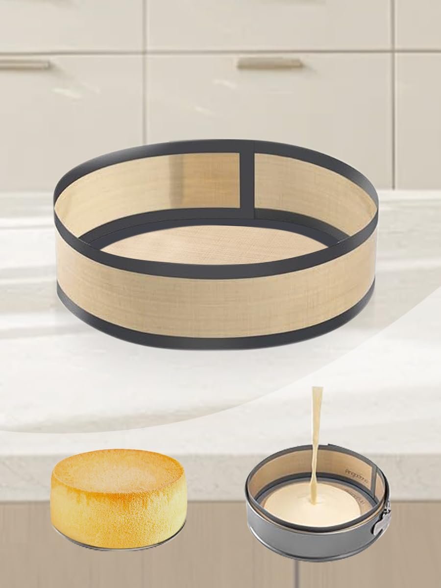 2 PCS Silicone Baking Mat for Springform Pan,Prevent cake from Sticking to Side,Easy Clean & Non Sick Silicone Baking mat for Cheesecake Pan（Grey)