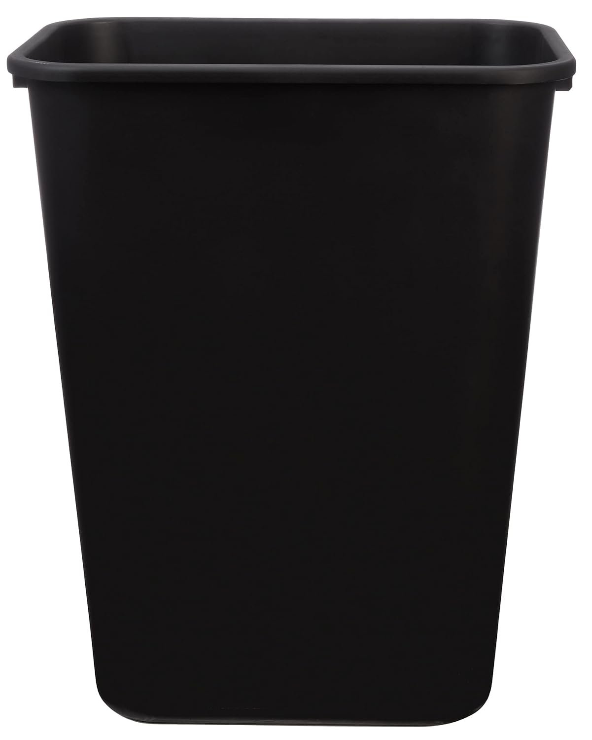 Amazon Basics Rectangular Plastic Office Wastebasket, Easy to Clean,15.5″L x 11.5″W x 20″H, 10 Gallon, Black, 2-Pack