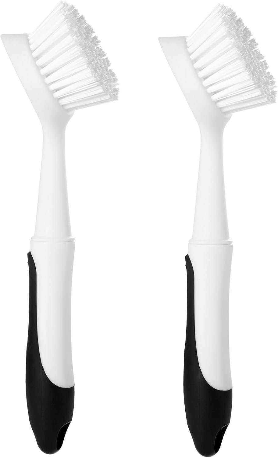 Dish Brush with Handle, Dish Scrub Brush with Built-in Scraper | Nylon Dish Scrubber, Kitchen Brushes for Dishes,Pots, Pans and Sinks 2 Pack