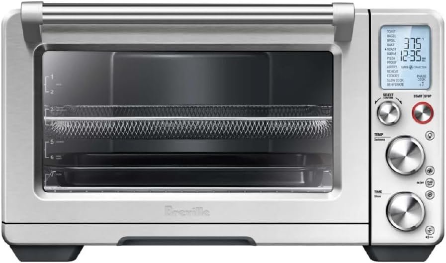 Breville BOV900BSS Smart Oven Air Fryer Pro, Brushed Stainless Steel | Roast, bake, dehydrate and more with countertop oven’s 13 functions | Convection setting reduces cook time by up to 30%