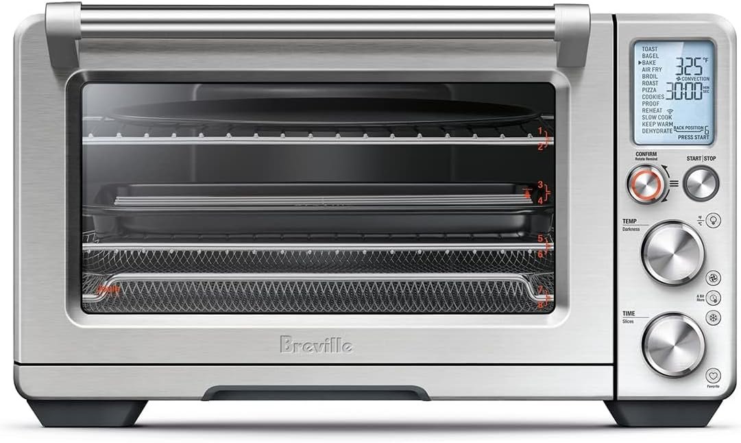 Breville BOV950BSS Joule Oven Air Fryer Pro, Brushed Stainless Steel | Enjoy precisely cooked foods with connected countertop oven’s 13 pre-set smart cooking functions | Voice activation