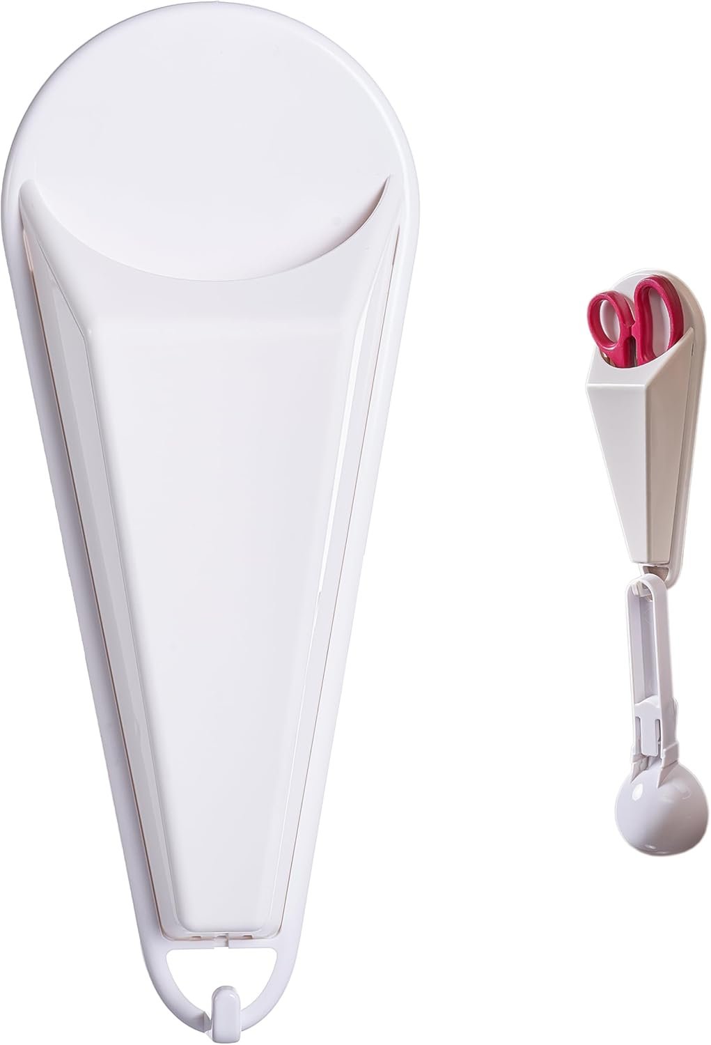 Magnetic Scissor Holder for Fridge – Never Lose Scissors! | Kitchen & Office Storage Organizer with Drain Hole & Hooks, Detachable Magnet Holder Sticks to Refrigerator for Large Shears