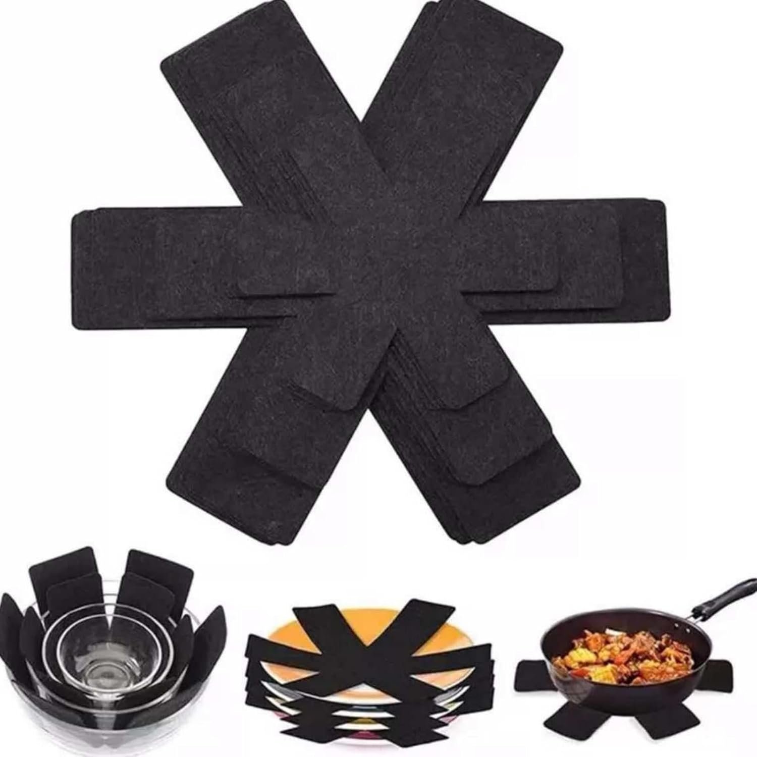 3Pcs Nonwoven Pan Protectors Set, Multi Size Cookware Dividers, Pot Separation Pads, Thickened Durable Nonwoven Fabric