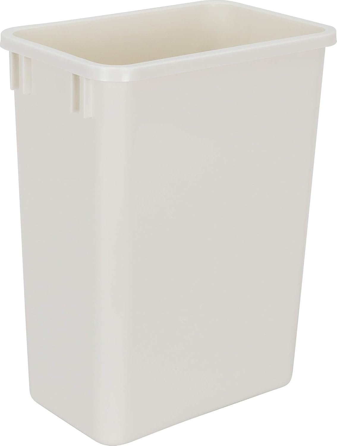 Hardware Resources Plastic Trash Can – Indoor Garbage Bin for Kitchen, Home, Office & Commercial Use – Large Waste Disposal Tub – Compatible with Pull-Outs & Frames – 35-Quarts (Pack of 1) (8.75-Gallon) – White