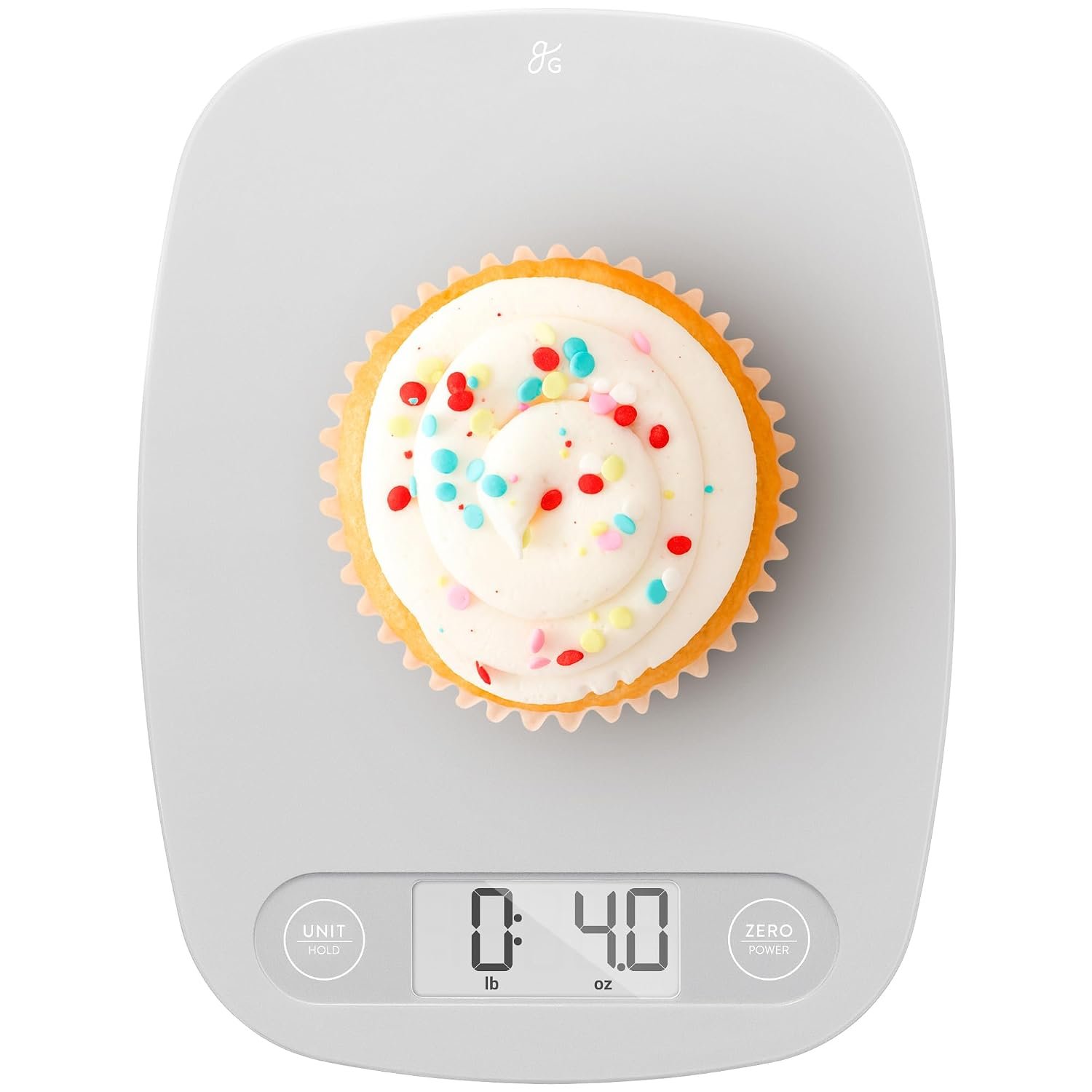 Greater Goods Food Scale, Slim & Compact Build, 1g Precision (Ash Gray) | Digital Kitchen Scale for Cooking, Meal Prep & Portion Control, Tare, Auto Shut-Off, g/oz/lb/ml Conversion & Calorie Tracking
