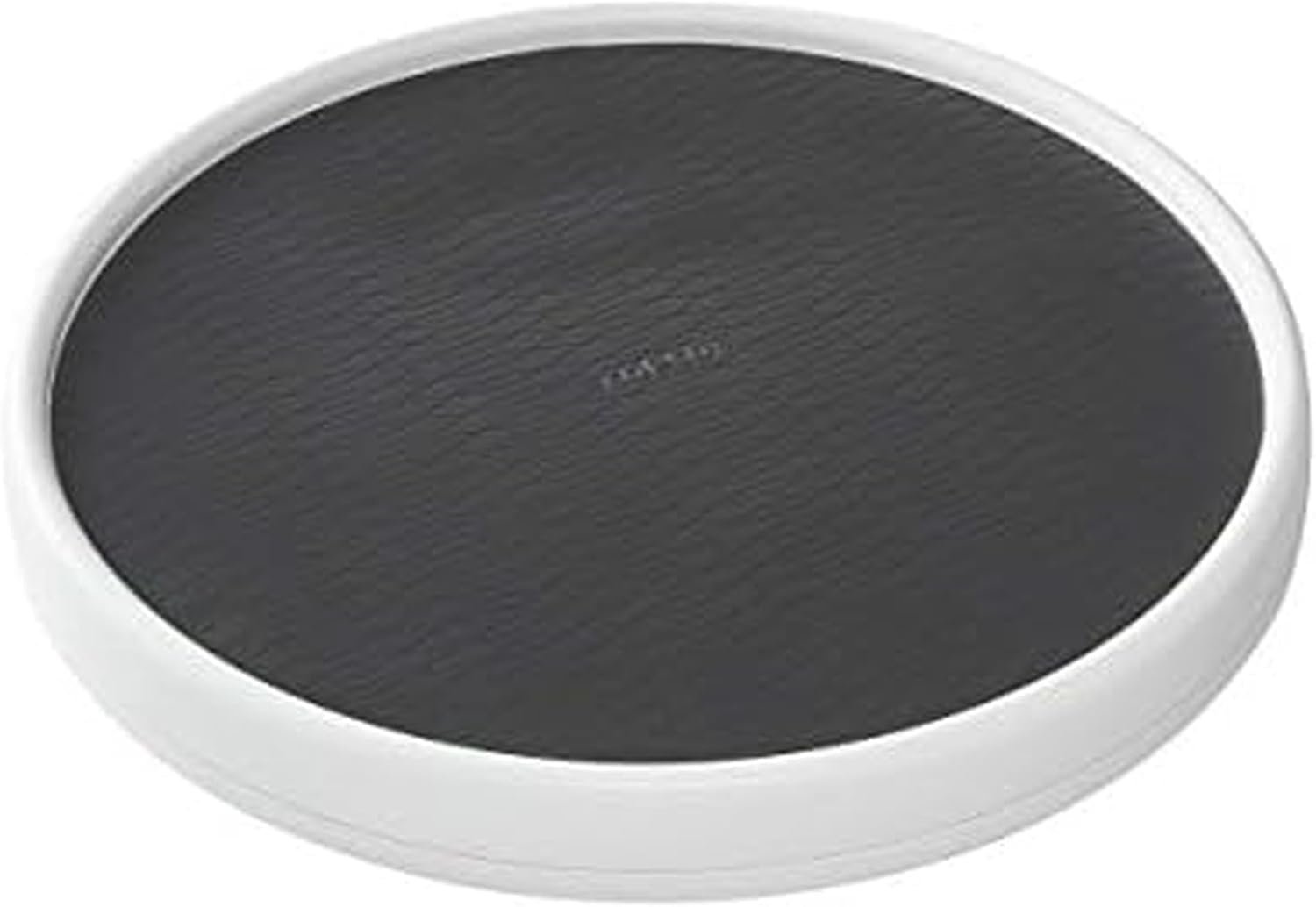 Copco 15 Inch Non-Skid Lazy Susan Turntable Organizer for Cabinet, Pantry, Refrigerator – Charcoal Gray, Smooth-Glide Ball Bearings, Raised Rim