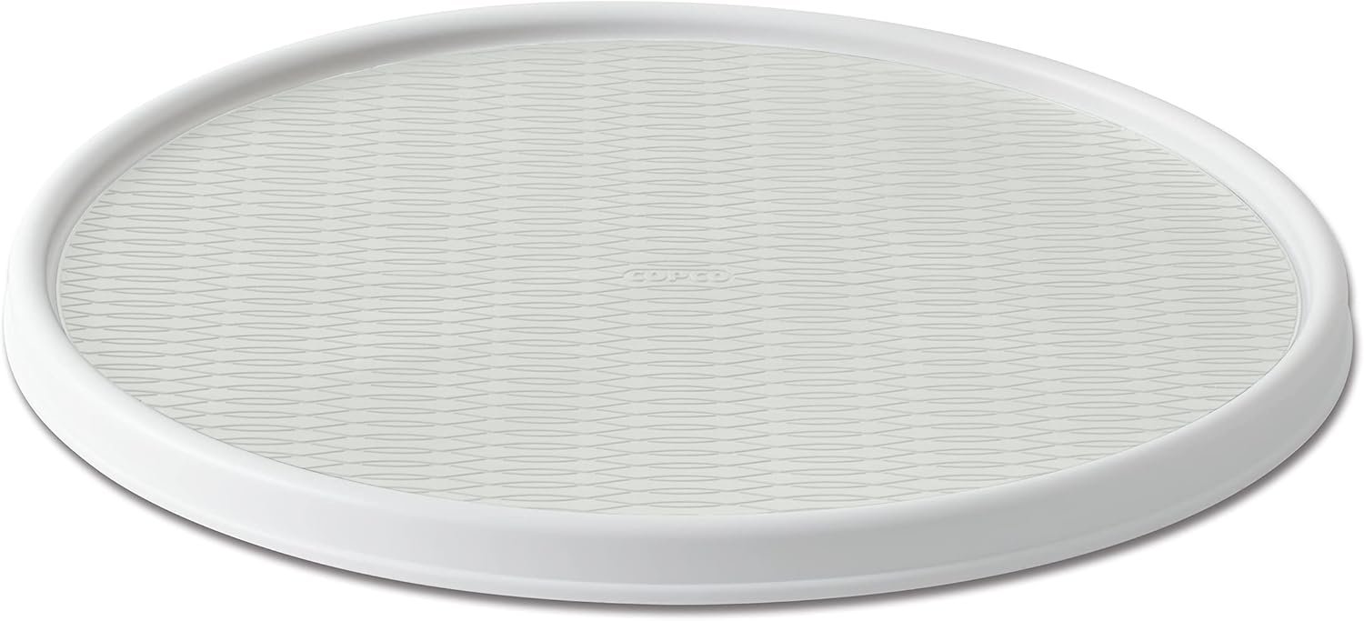 Copco Basics Non-Skid Lazy Susan for Under Sink and Cabinet Storage, 18 Inch, Crystalline