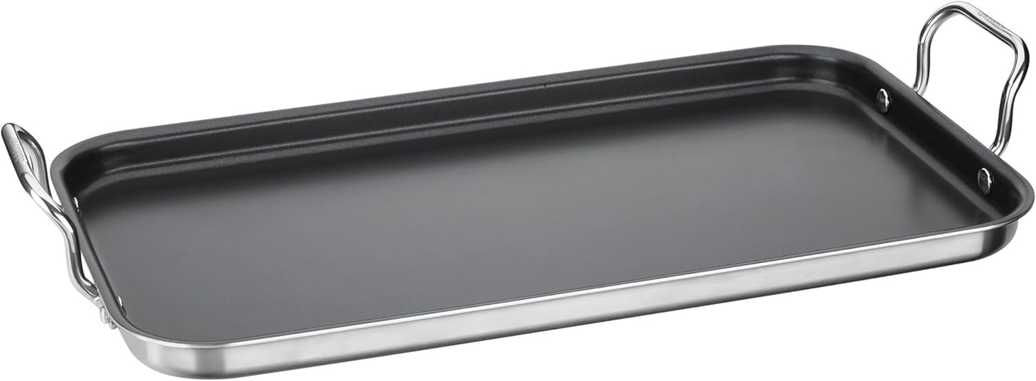 Cuisinart MultiClad Pro Triple Ply Stainless 10″ x 18″ Non-Stick Double Burner Griddle