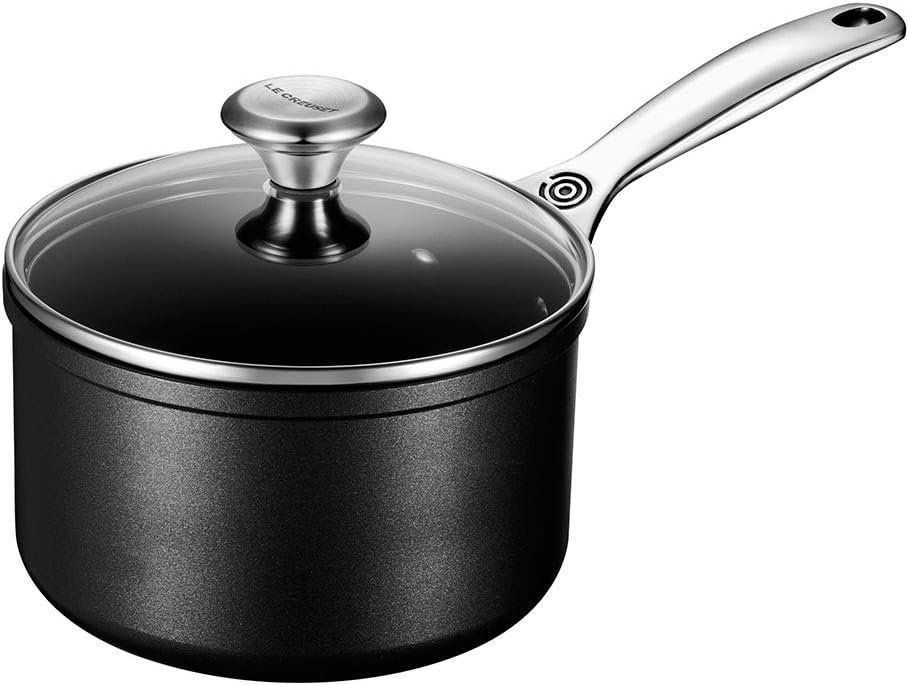 Le Creuset Toughened Non-Stick PRO Saucepan With Glass Lid, 2 qt.