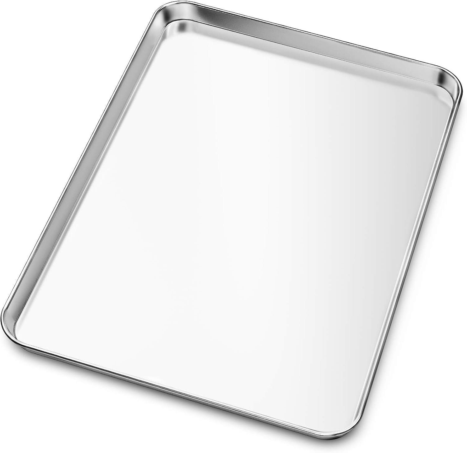 Baking Sheet, Yododo Stainless Steel Baking Pans Tray Cookie Sheet Toaster Oven Tray Pan Cookie Pan, Non Toxic & Healthy, Superior Mirror Finish & Rust Free, Easy Clean & Dishwasher Safe – 23½ inch | Cookie Pan Half Sheet Pan, Non Toxic, Healthy, Superior Mirror Finish, Easy Clean, Dishwasher Safe, Size 23.5×15.7×1.2 inch