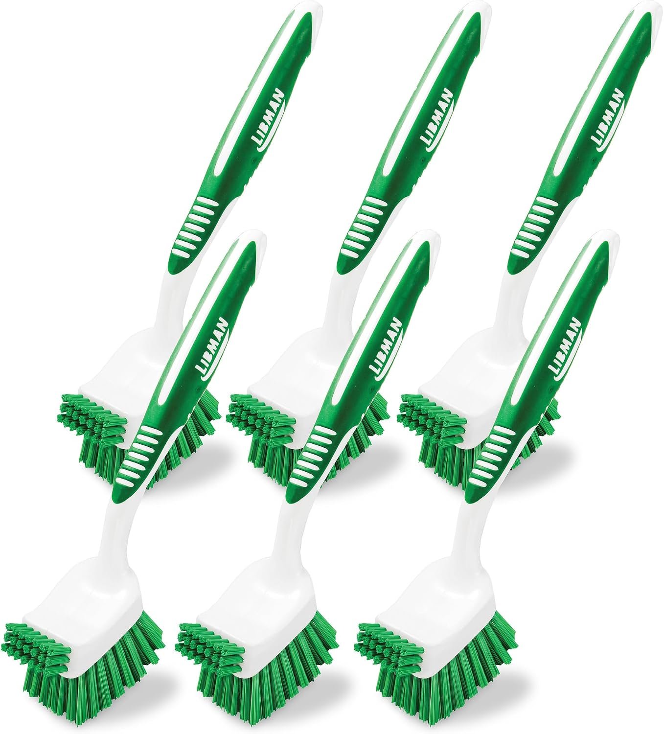 Libman Big Job Kitchen Brush, Dishwasher Safe, 6 Pack | Heavy-duty kitchen scrub brush; case pack of 6.