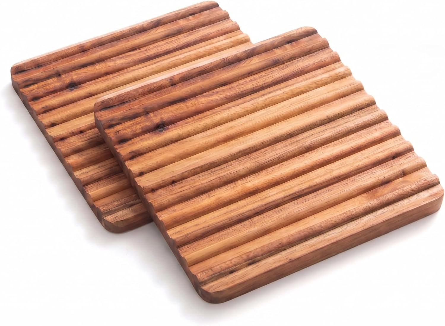 Ironwood Gourmet Sedona Trivet, Set of 2 Acacia Wood Hot Dish Holder | Protect Tables & Countertops | Holds Pots, Pans & Dishes | Beautiful Acacia Wood | Set of 2 Wooden Trivets For Hot Dishes