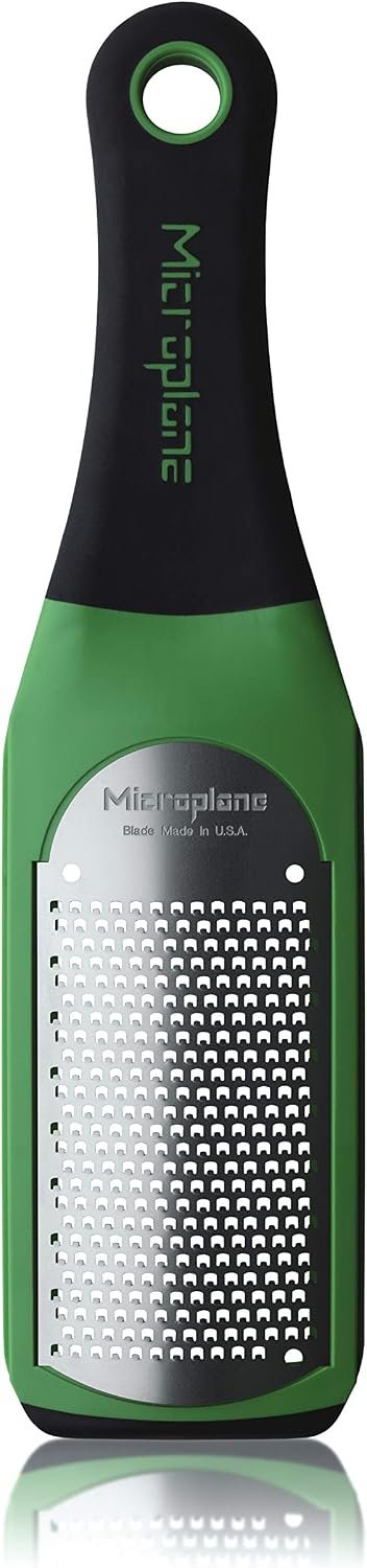 Microplane Artisan Series Parmesan Cheese Grater and Zester (Fine, Green)