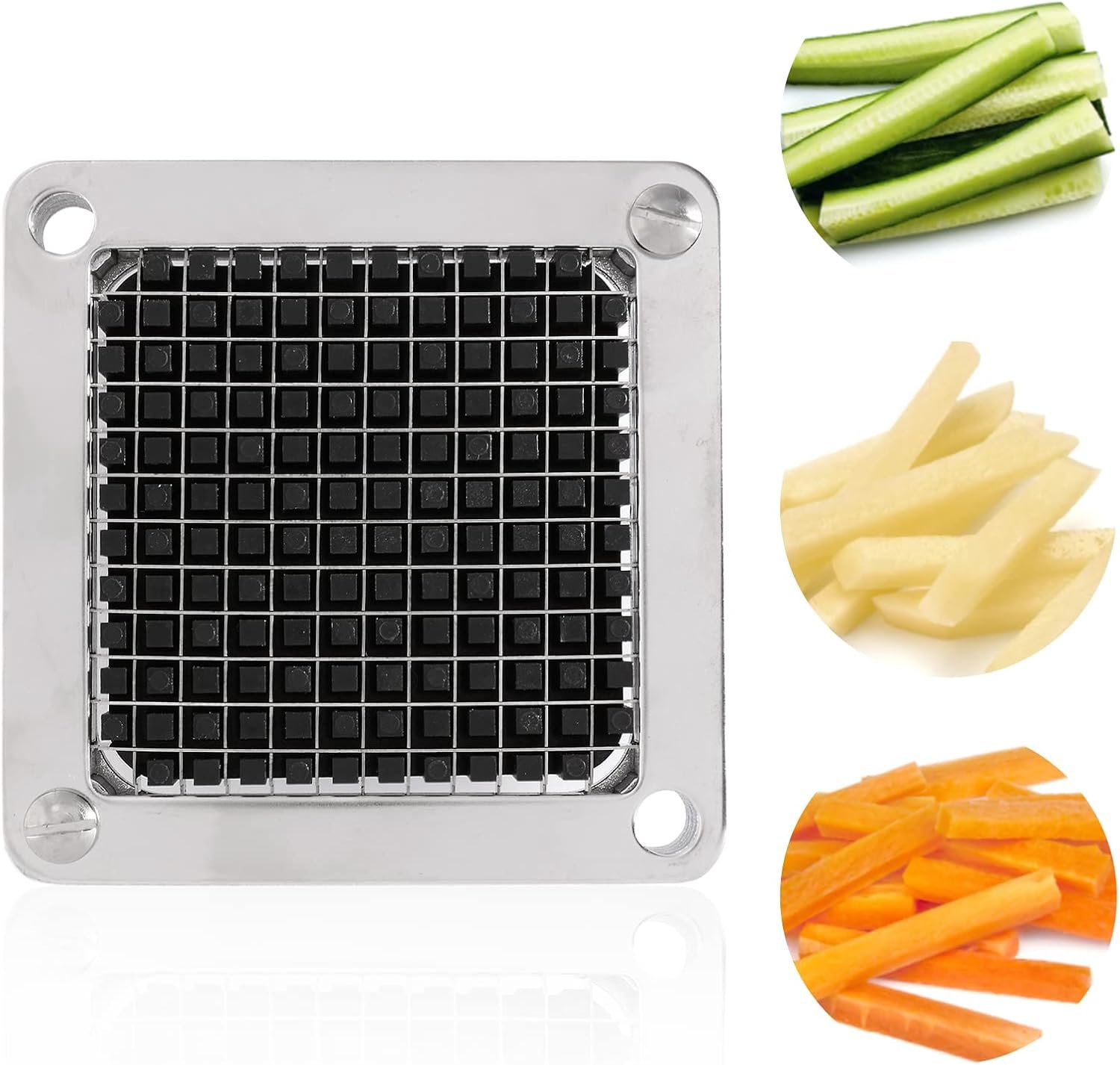 Replacement Chopper 1/4″ Blade Commercial Vegetable Chopper Dicer Stainless Steel Blade for Fruit Cutting Machine Tomato French Fries Cutter | 420 Stainless steel, sharp uniform 1/4″ dicing, wide chopper compatibility, for fries, onions, tomatoes, cucumbers