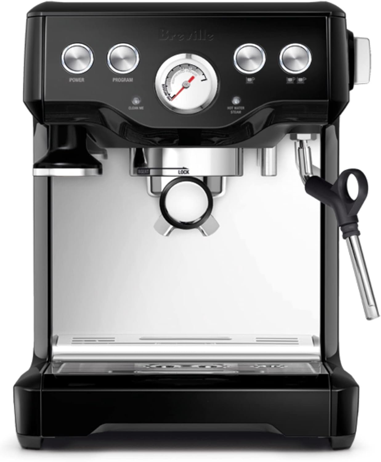 Breville BES840BSXL Infuser Espresso Machine, Black Sesame | Craft café-quality espresso shots, lattes and cappuccinos at home with this precise coffee maker with steam wand