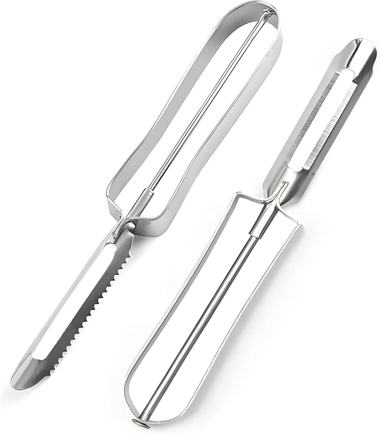 Potato Peelers for Kitchen, 2 Pcs, Just Like Mom’s old steel Peeler | for Swivel,Metal,Original,Vegetable,Carrot,left and right handed