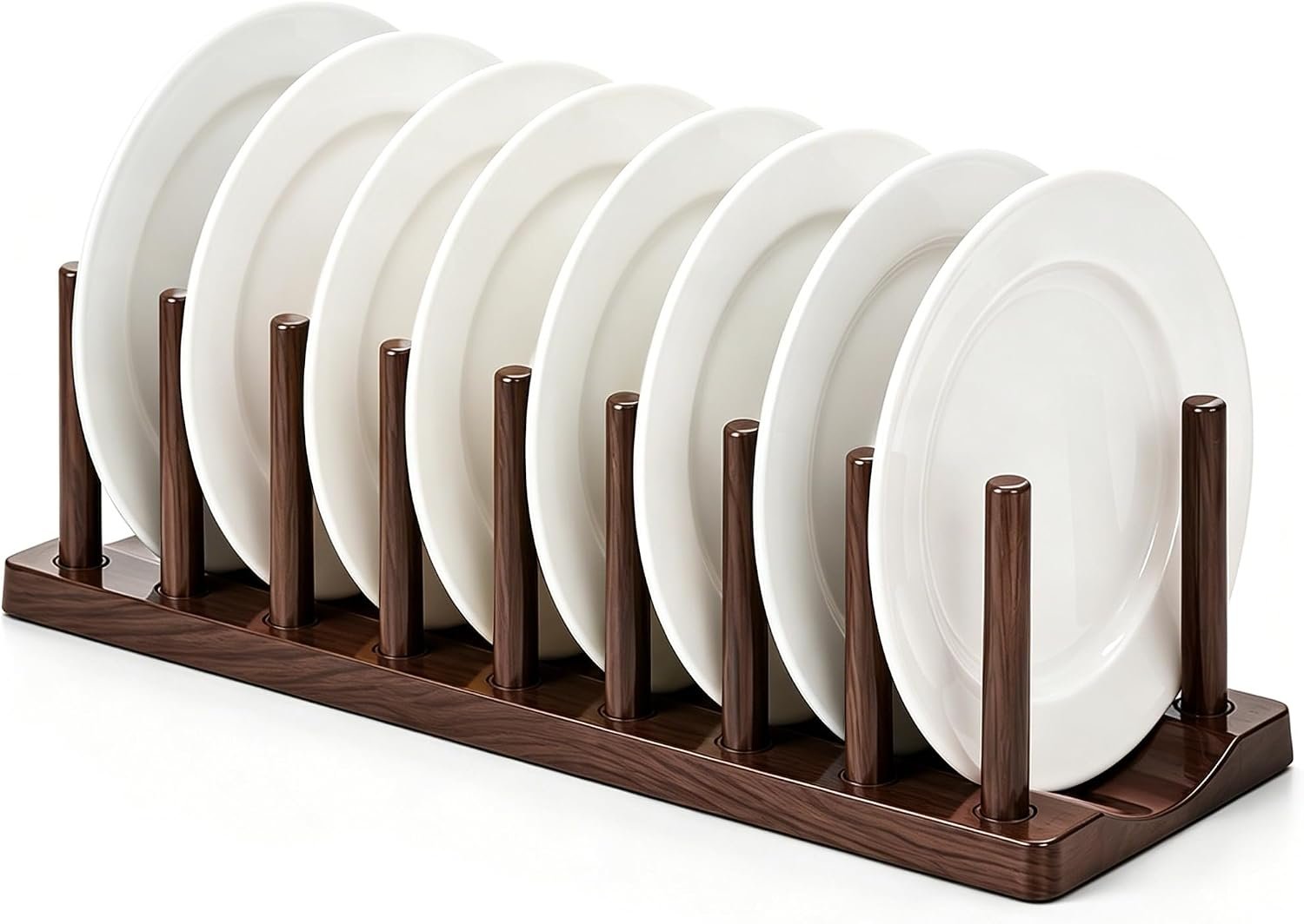 Berglander Dish Rack 14″, Adjustable Vertical Plate & Lid Organizer for Kitchen Cabinet or Countertop, Drying Stand for Dishes, Cutting Boards, Pot Lids, Food Container Lids, Cups, Bakeware & Books