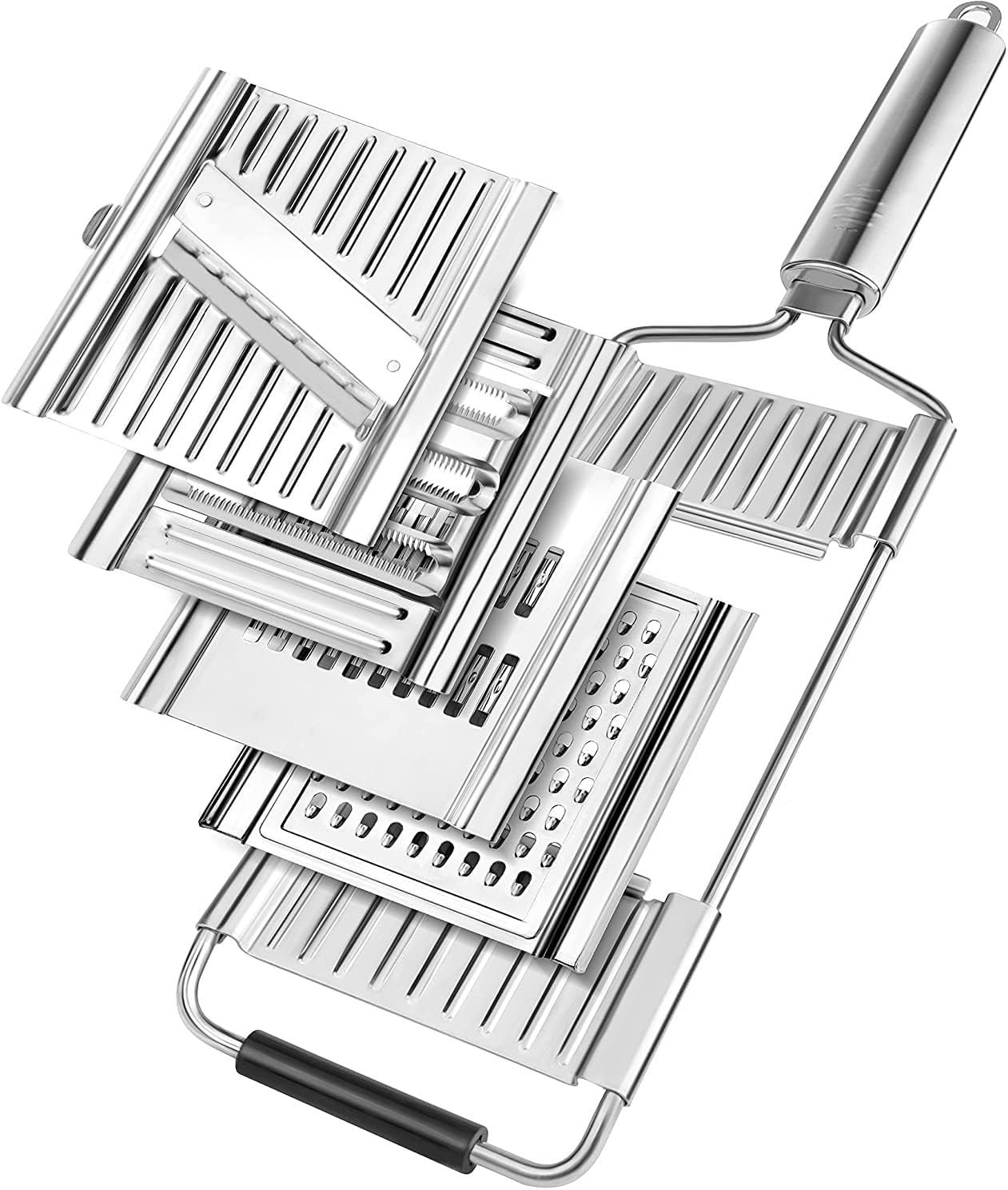 Handheld Food Grater Professional Zester Slicing Set | 4 Interchangeable Blades, For Lime, Cheese, Garlic, Ginger