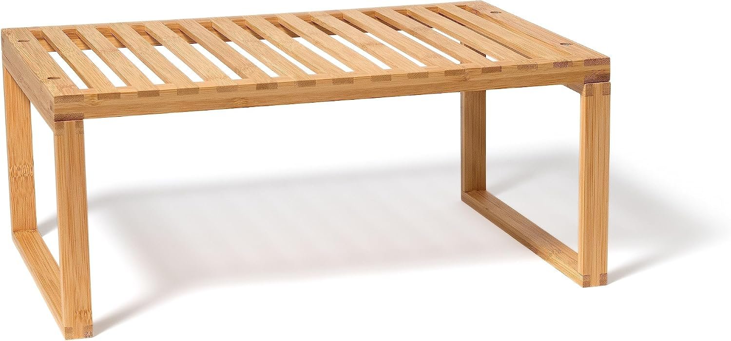 Lipper International Bamboo Kitchen Cabinet Shelf for Organizing a Pantry, Countertop, or Bathroom, 15 5/8″ x 10″ x 6 1/4″