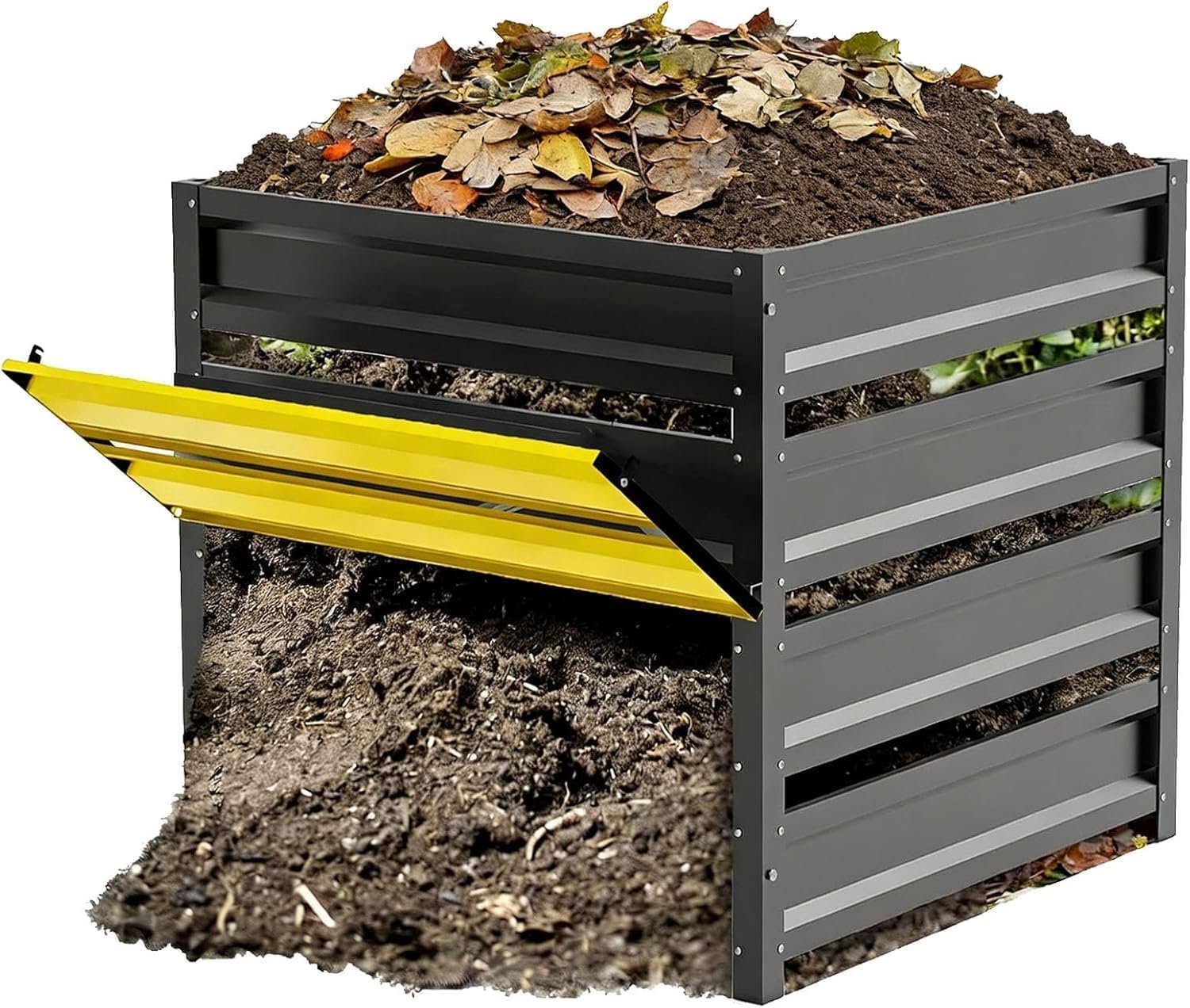 285 Gallon Large Metal Compost Bin, Rust-Proof Outdoor Composter for Kitchen Waste & Yard Leaves