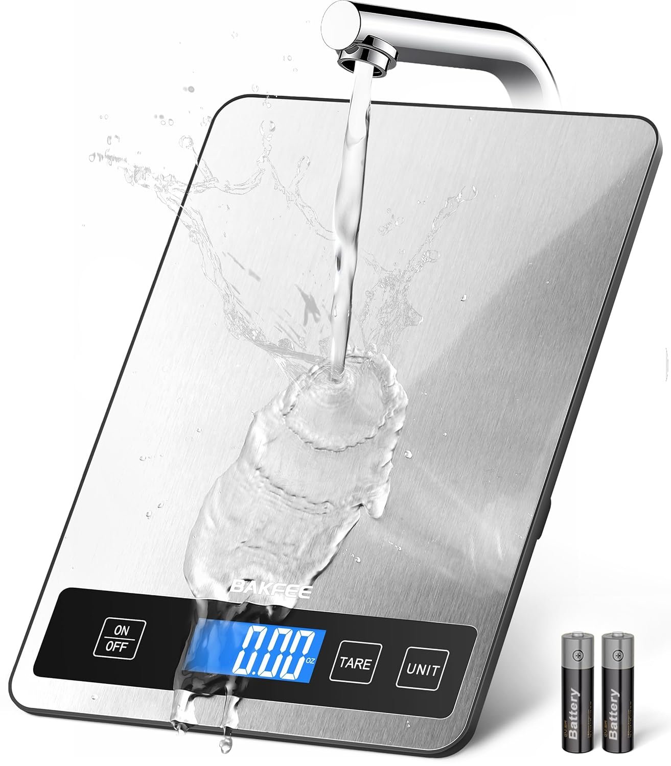Food Scale, 33lb/15kg Kitchen Scale, 1g Precision, Black | Backlit Full-View Display, Easy Clean Stainless Steel, Grams and Ounces, 6 Units, Tare, Perfect for Baking Cooking Meal Prep