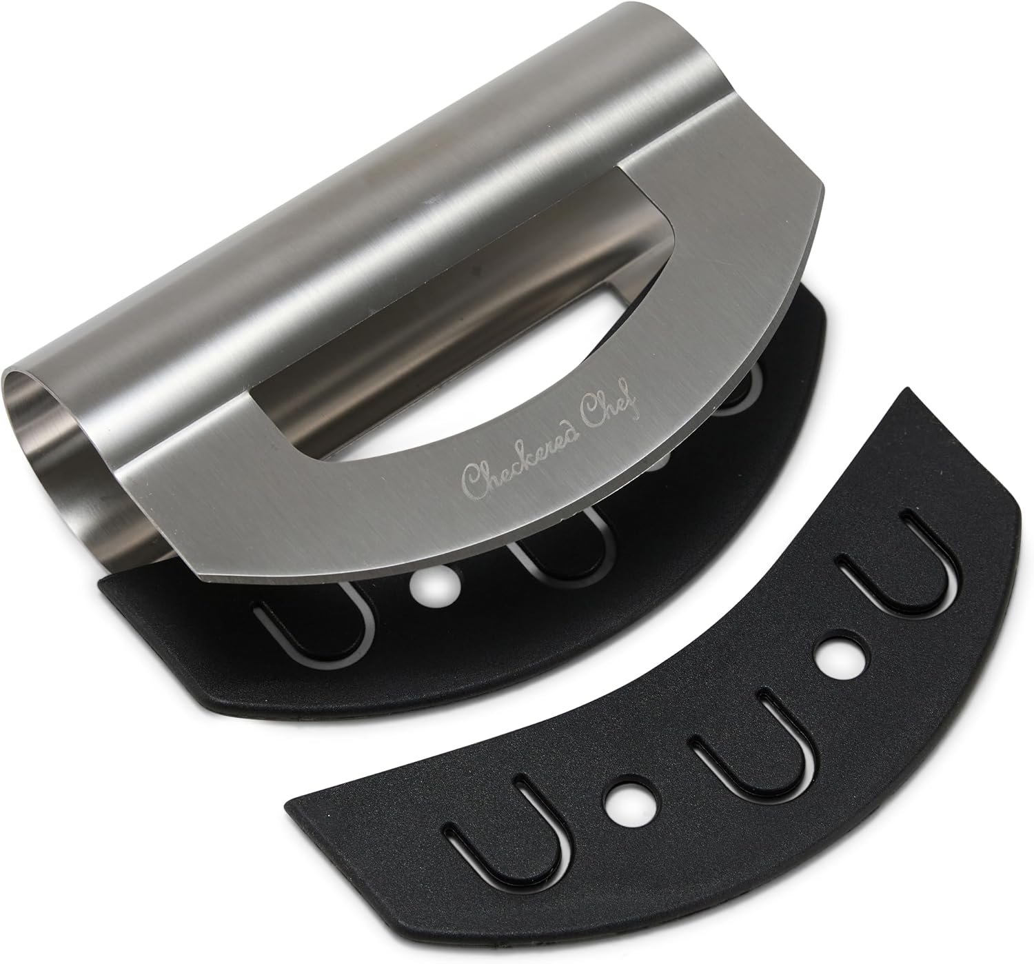 Salad Chopper Tool, Mezzaluna Knife Stainless Steel Vegetable Rocker