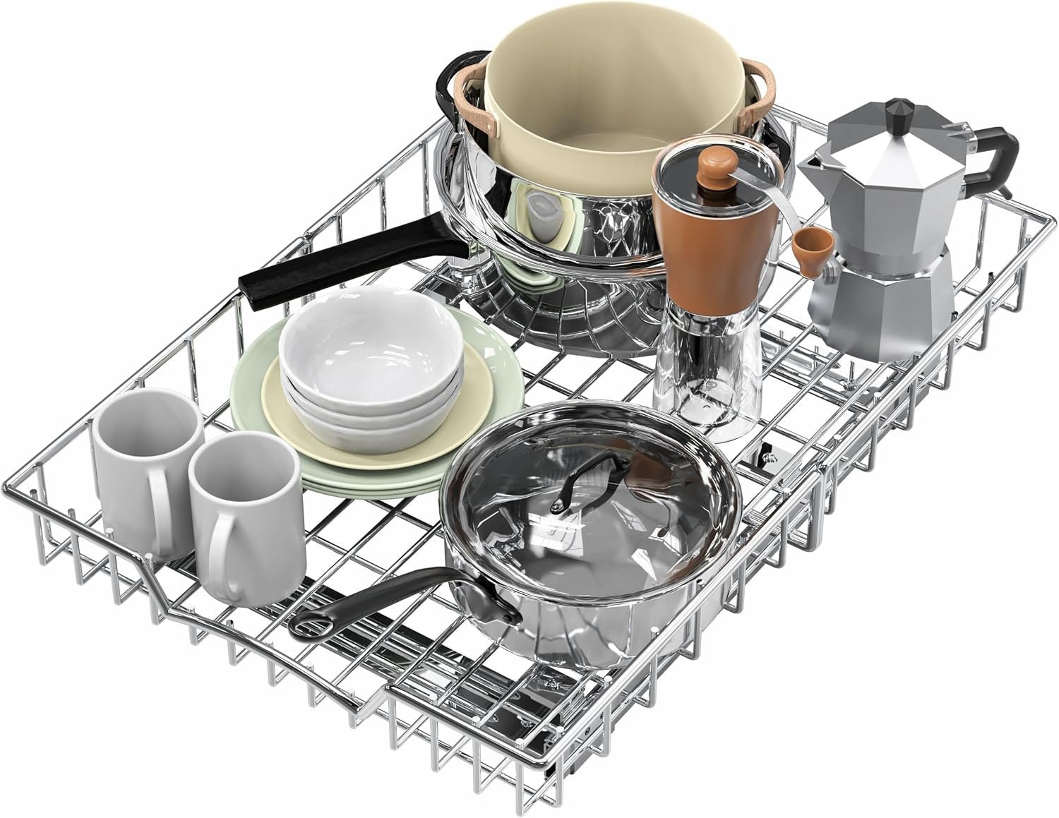 Simple Houseware Under Cabinet Pull Out Sliding Shelf Drawer, 21Dx14W | for Kitchen Organizer