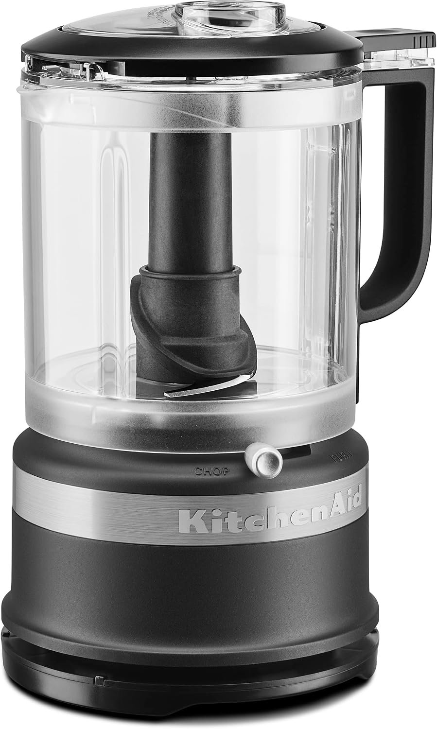 KitchenAid 5 Cup Food Chopper KFC0516BM, Matte Black | Precisely Chops or Purees, Whisk Accessory for Fast Whipping, Two Speeds Plus Pulse, Stainless Multi-Purpose Blade