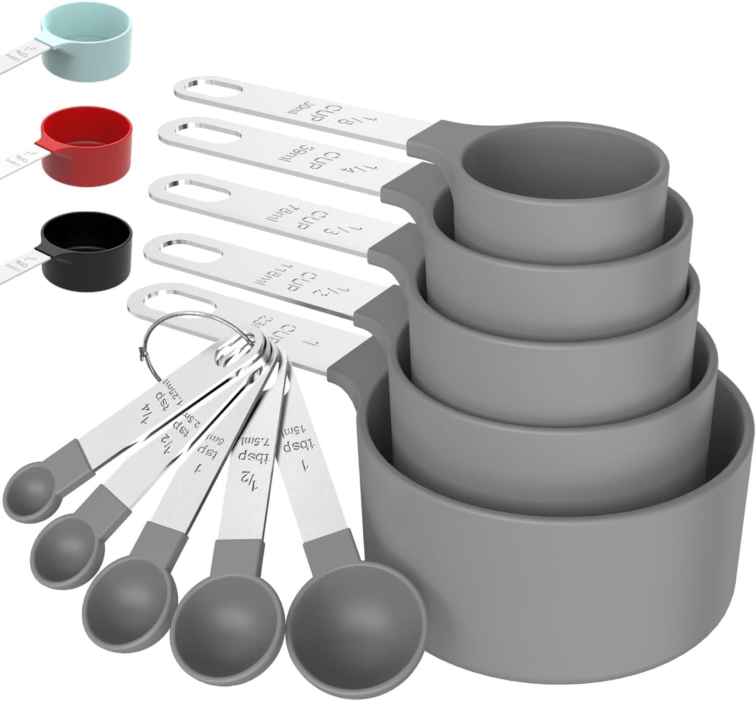 Measuring Cups & Spoons Set, Stackable Cups and Spoons