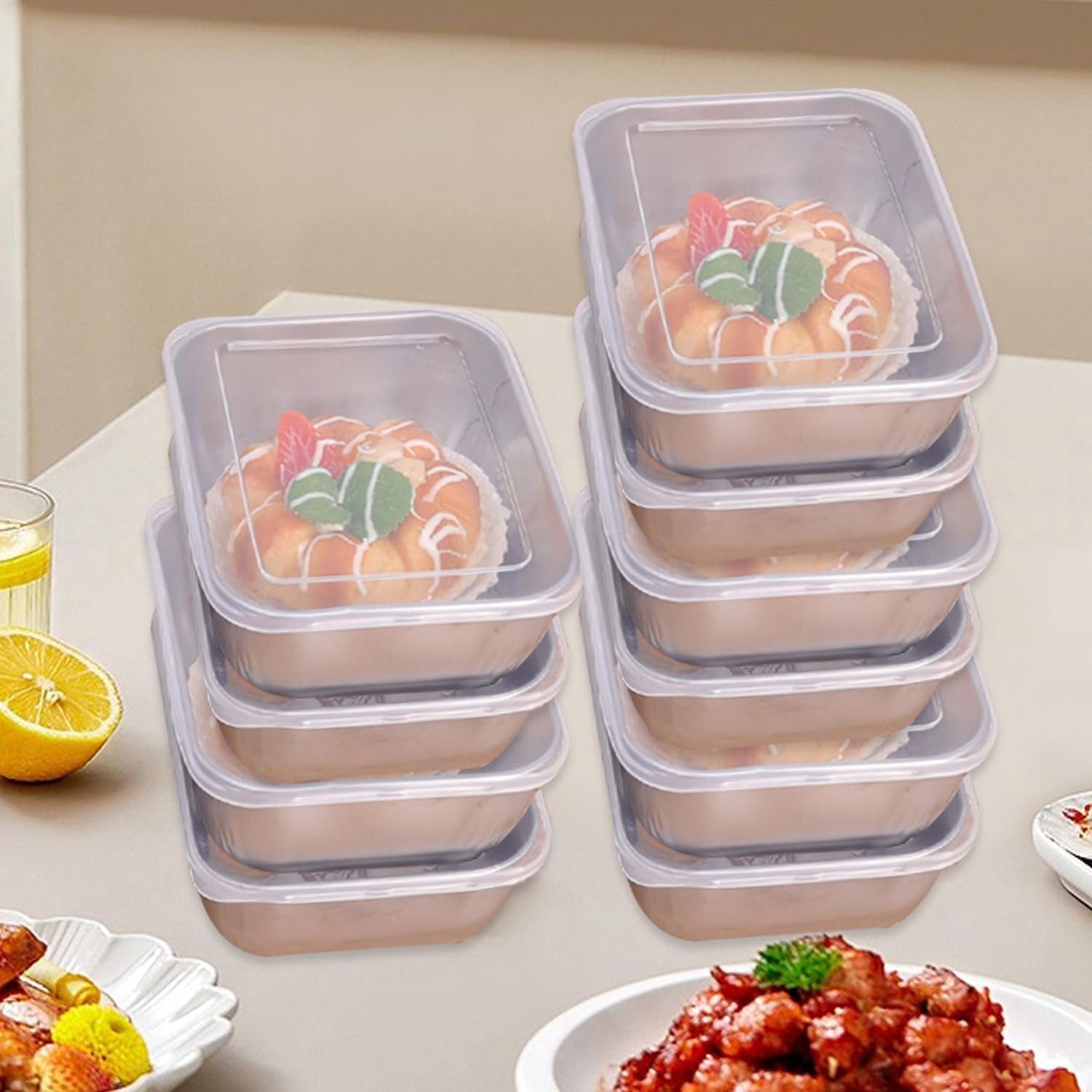 410 stainless steel Refrigerator Frozen Meat Dispenser Box Household Kitchen Storage Supplies,13.5 * 10.5 * 5.8cm